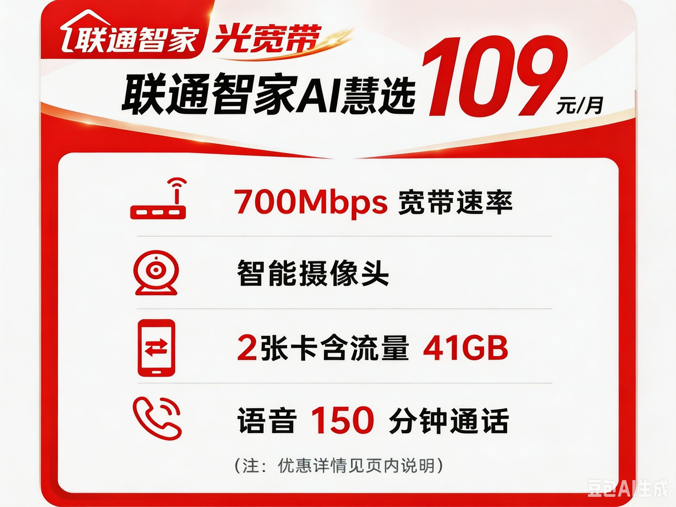 700M 联通智家AI慧选109